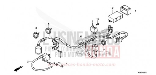KABELBAUM (CRF125F/FB E/H/J) CRF125FBE de 2014